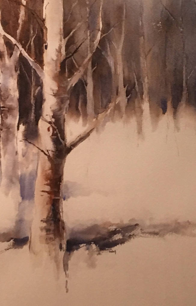 Bernadette Parsons | Treescape. |  Watercolour|McAtamney Gallery and Design store | Geraldine NZ